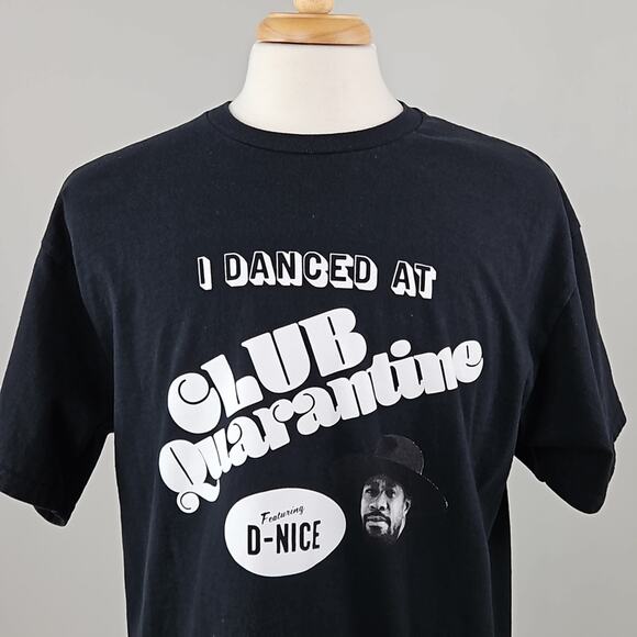 DJ D-Nice Presents Club Quarantine Pandemic Black T-Shirt | Men's XL - Picture 4 of 13